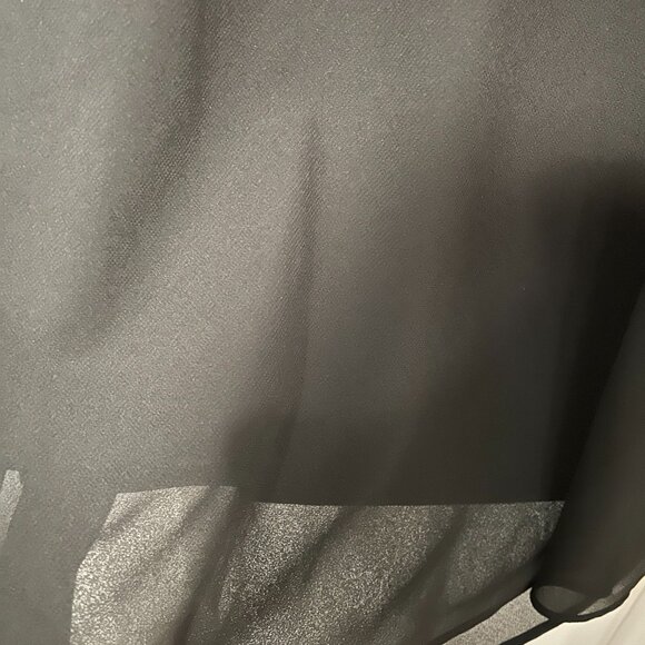 MSK Maxi Black Evening Skirt Two-Layers - Picture 2 of 5